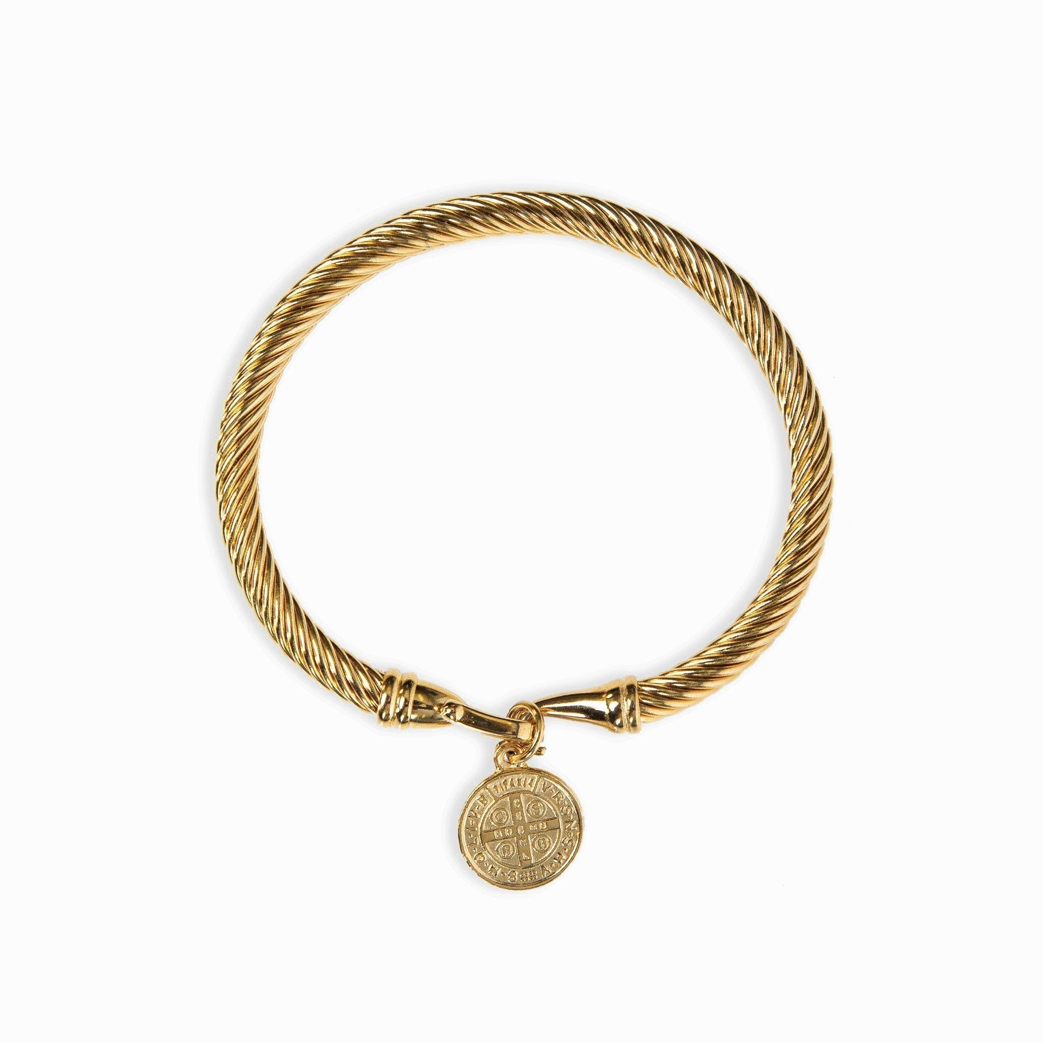 Gold bracelet with coin