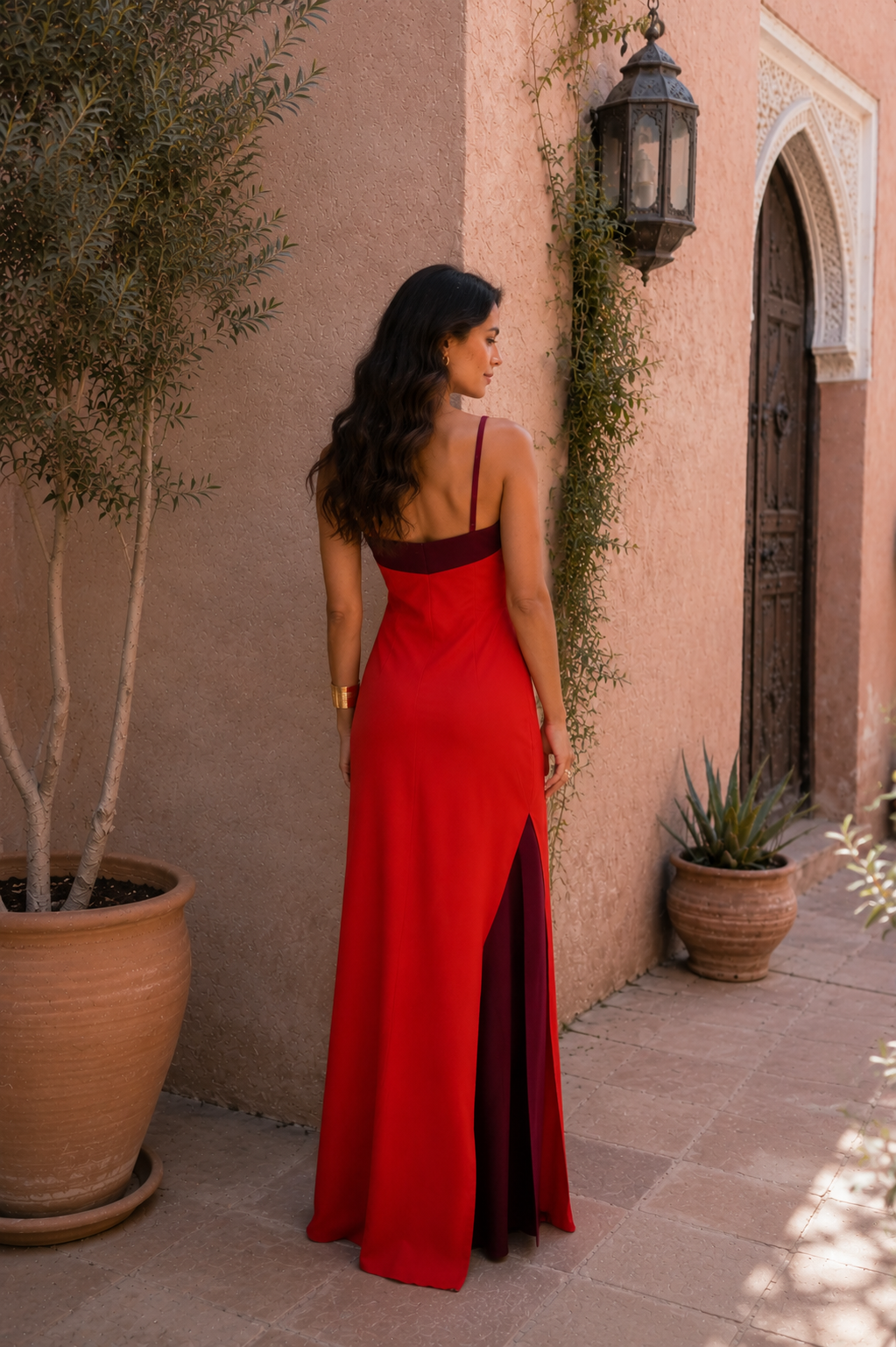 Long Halter Dress with Split