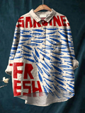 Amirah | Women's Vintage Fish Art Print Comfortable Shirt