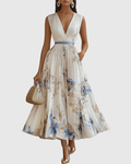 Siena | Elegant Pleated Maxi Dress