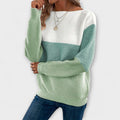 Clara | Elegant Three-Colour Patchwork Sweater