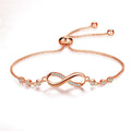 Chic adjustable rose gold infinity bracelet