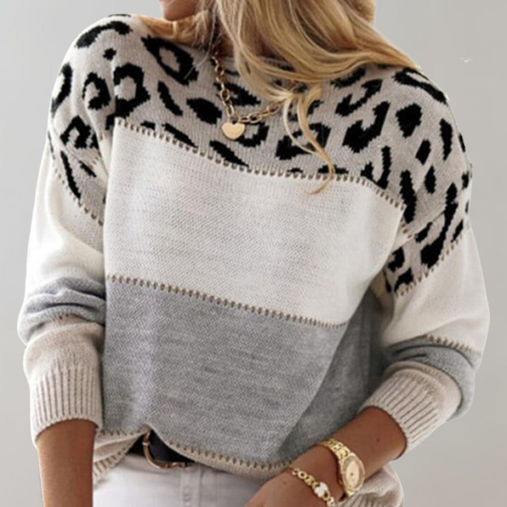 Ophélie | Elegant leopard print jumper