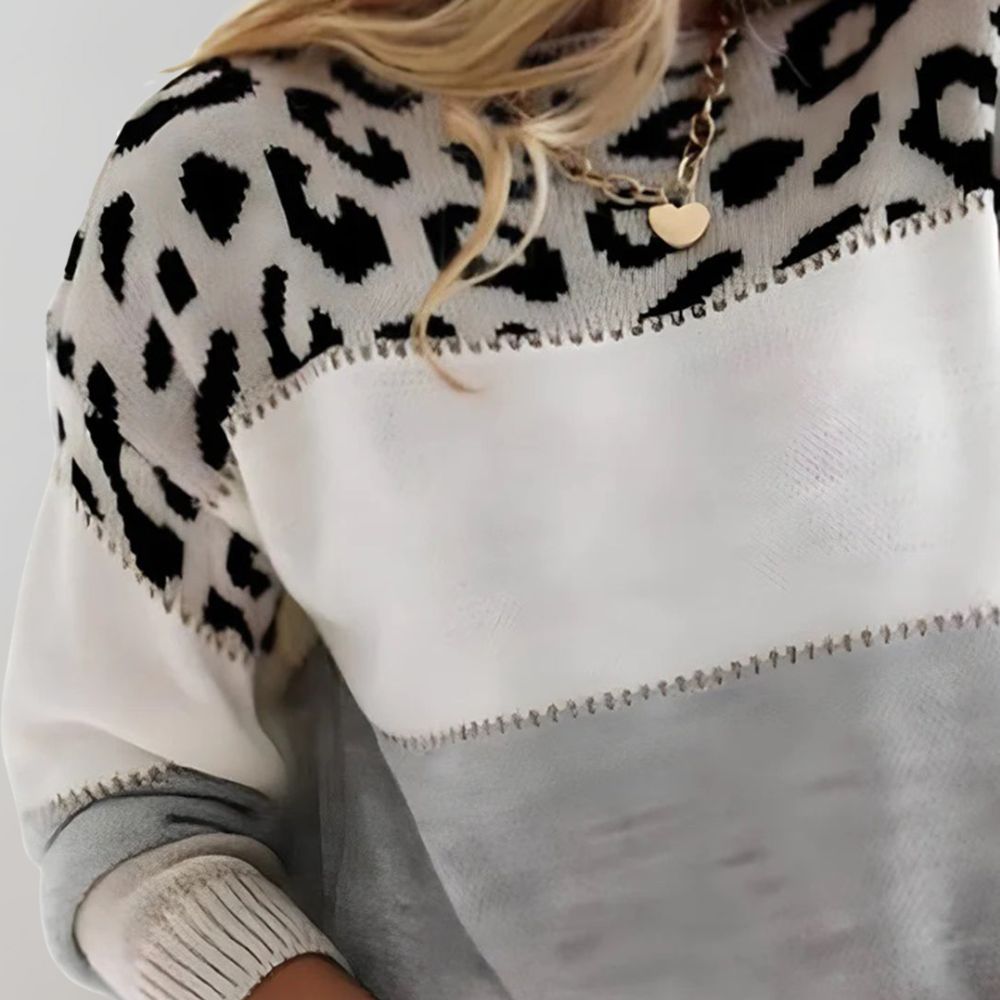 Ophélie | Elegant leopard print jumper