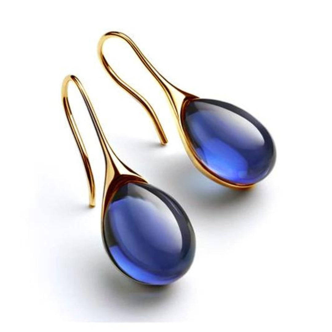 Chic Drop Earrings with Crystals