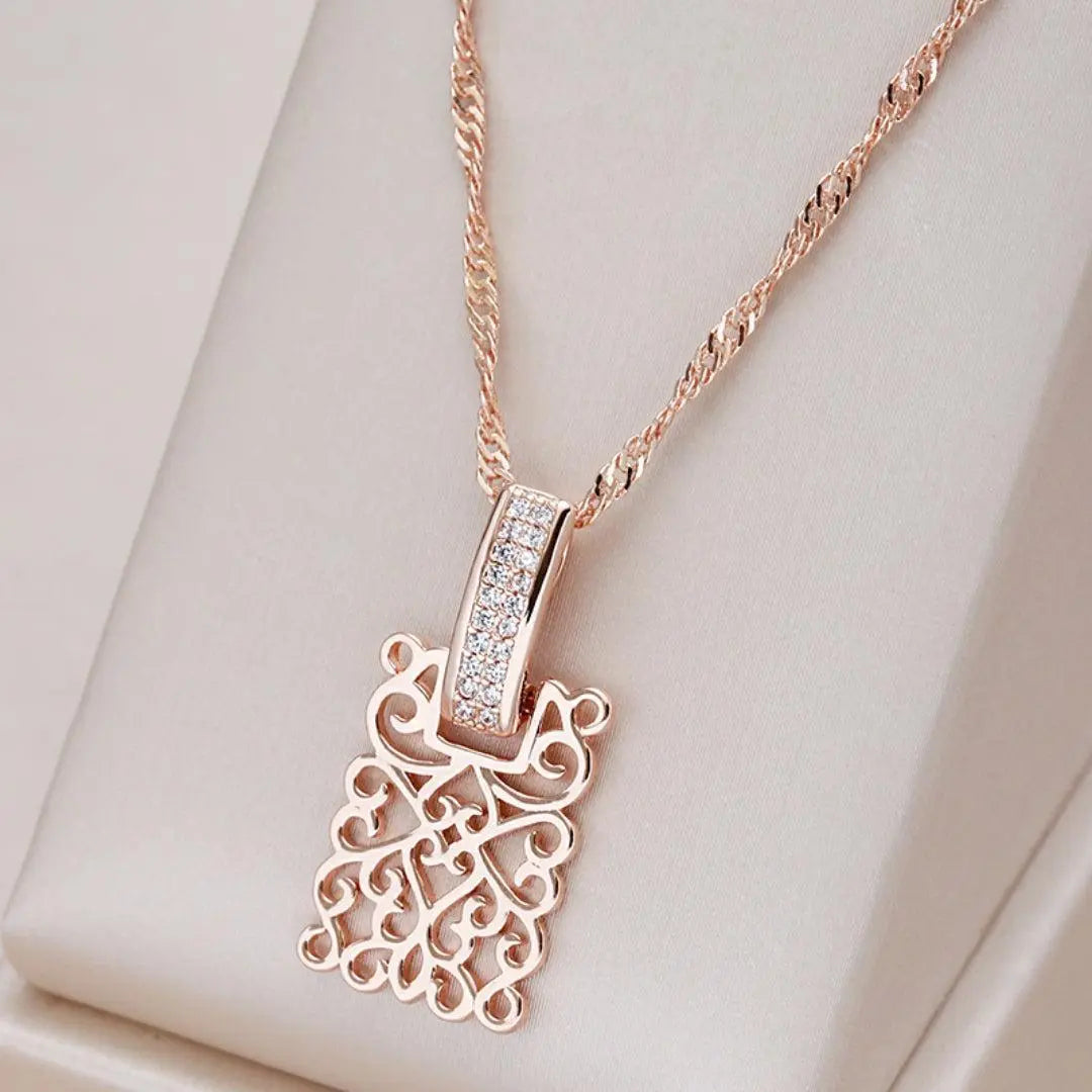 Elegant gold necklace with mandala
