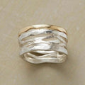 Vintage Perforated Ring in Gold and Silver