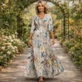 Fleur | Elegant Floral Dress with V-Neck