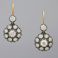 Vintage Drop Earrings with Gemstones
