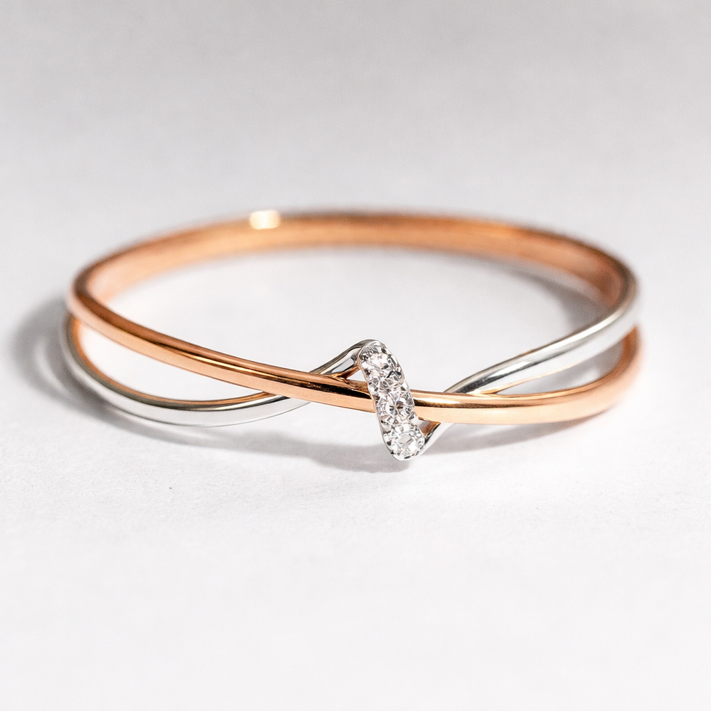Vintage Braided Ring in Gold and Silver