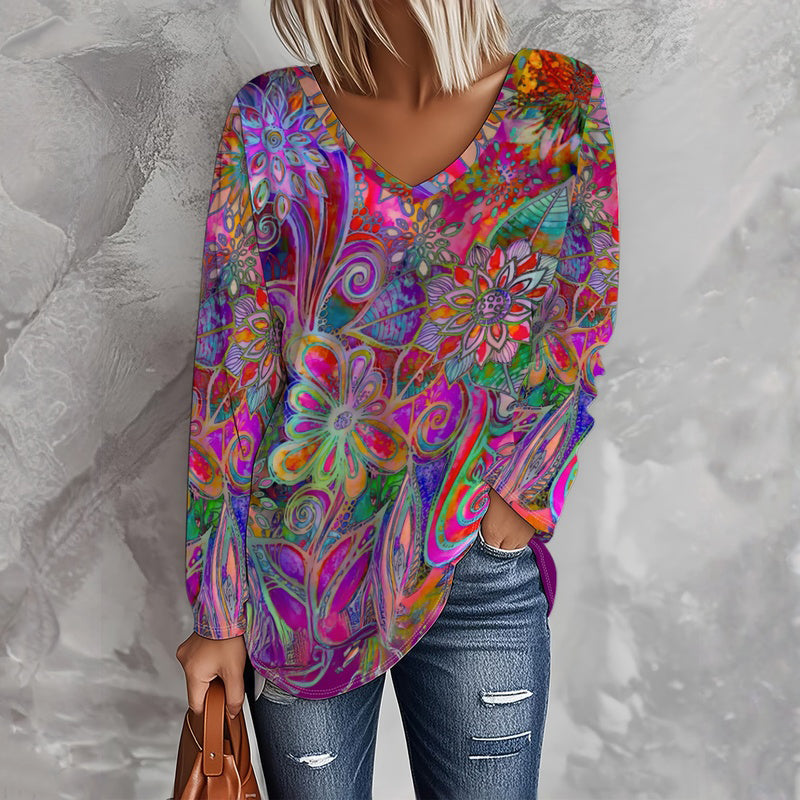 Vintage T-shirt with Floral Print