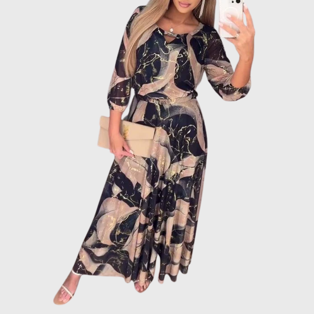 Chavelle | Elegant patterned chiffon dress