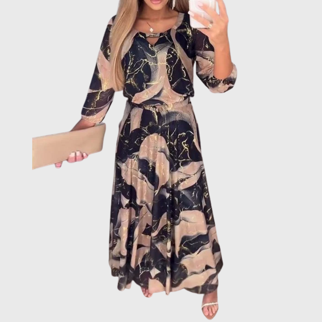 Chavelle | Elegant patterned chiffon dress