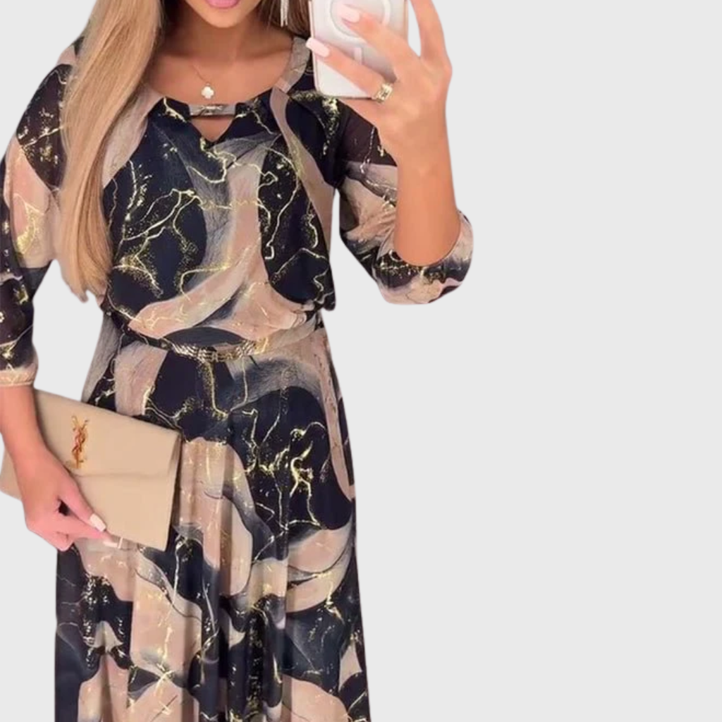 Chavelle | Elegant patterned chiffon dress