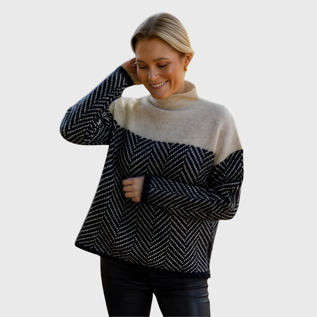 Norah | Cotton High Neck Jumper