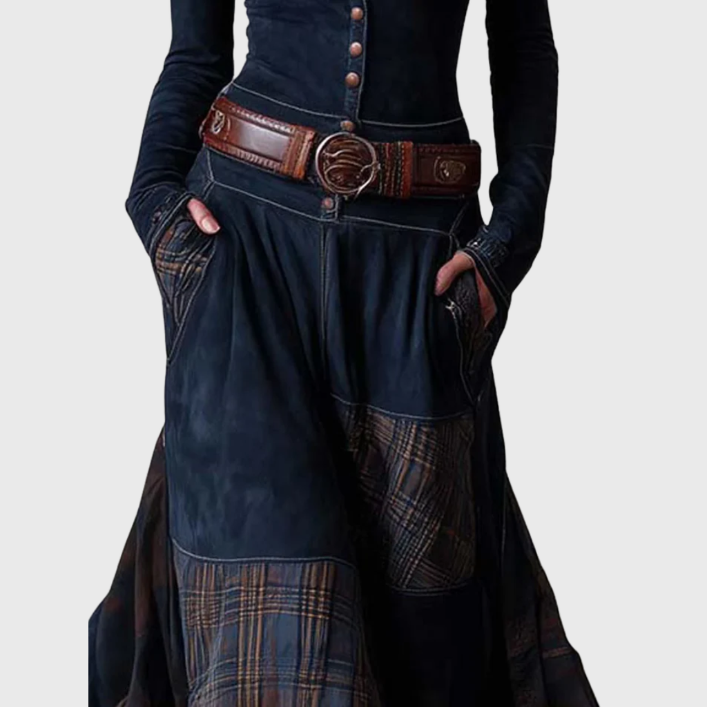 Azucena | Leather Maxi Dress with Belt