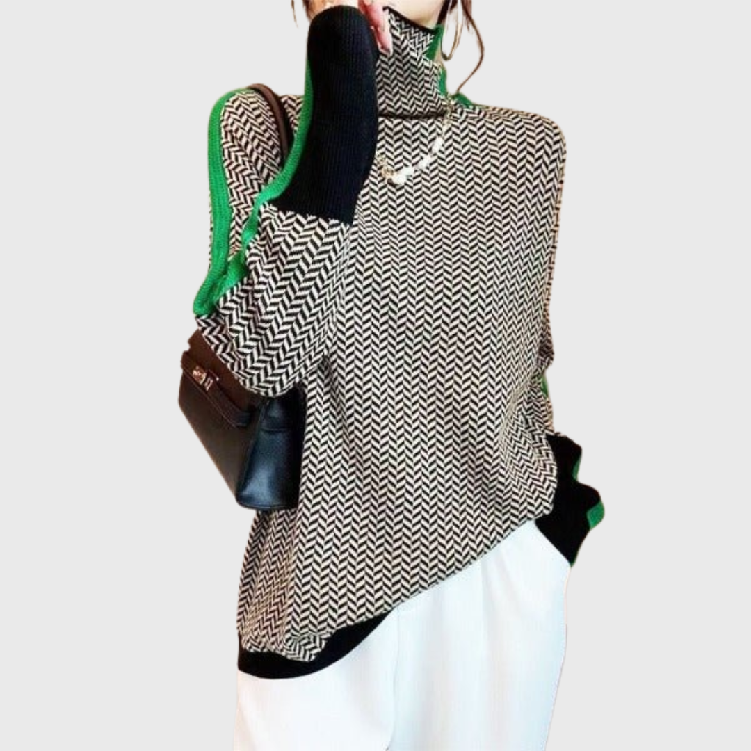 Helena | Sweater with Contrast Stripes
