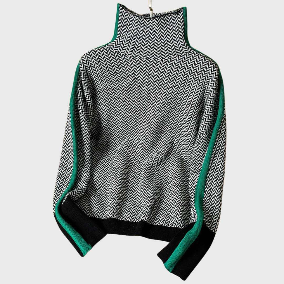 Helena | Sweater with Contrast Stripes