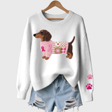 Naoni | Knitted Fleece Sweater with Taxi Motif