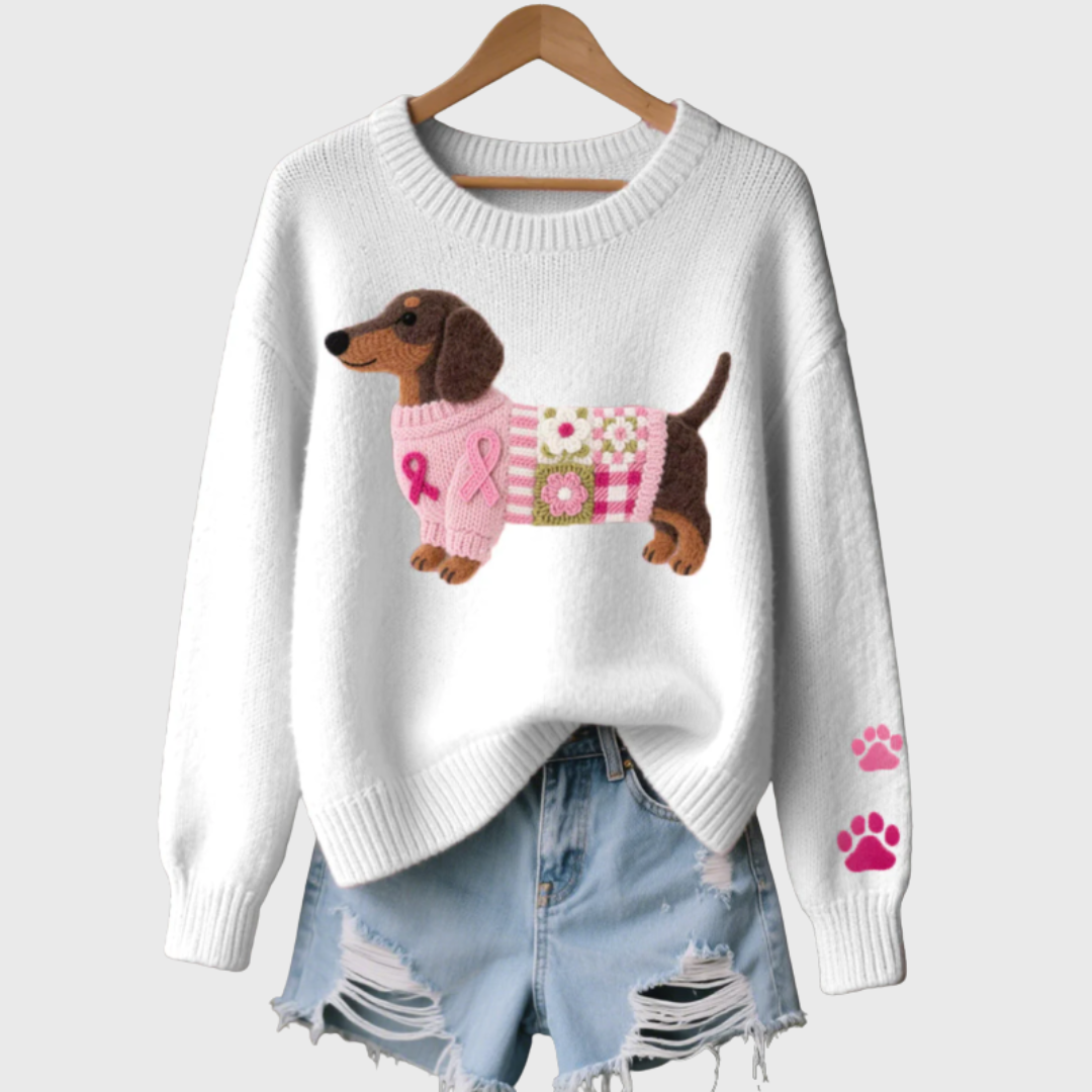 Naoni | Knitted Fleece Sweater with Taxi Motif
