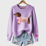 Naoni | Knitted Fleece Sweater with Taxi Motif