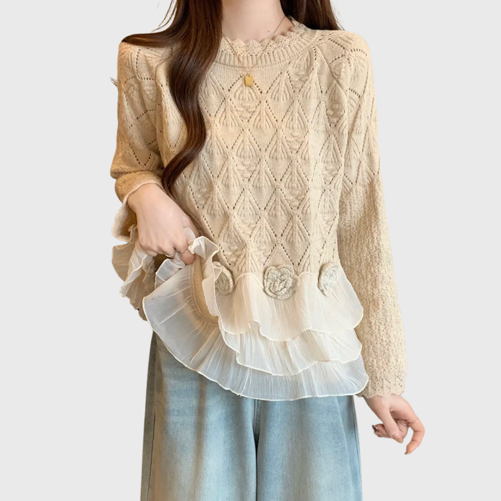 Elina | Elegant Sweater with Lace Details