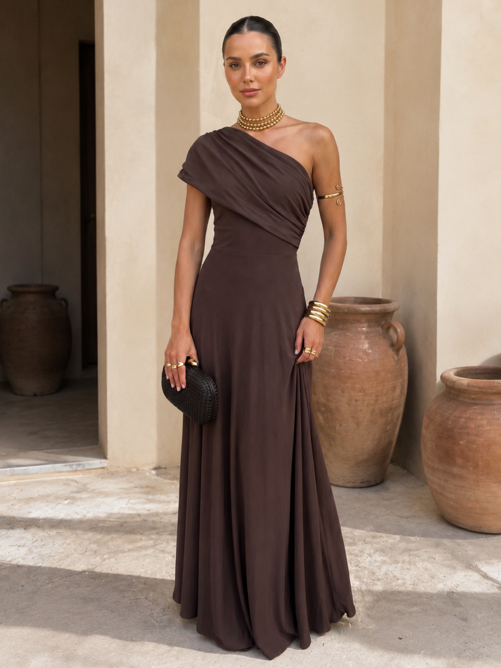 Toledo Dress in Brown