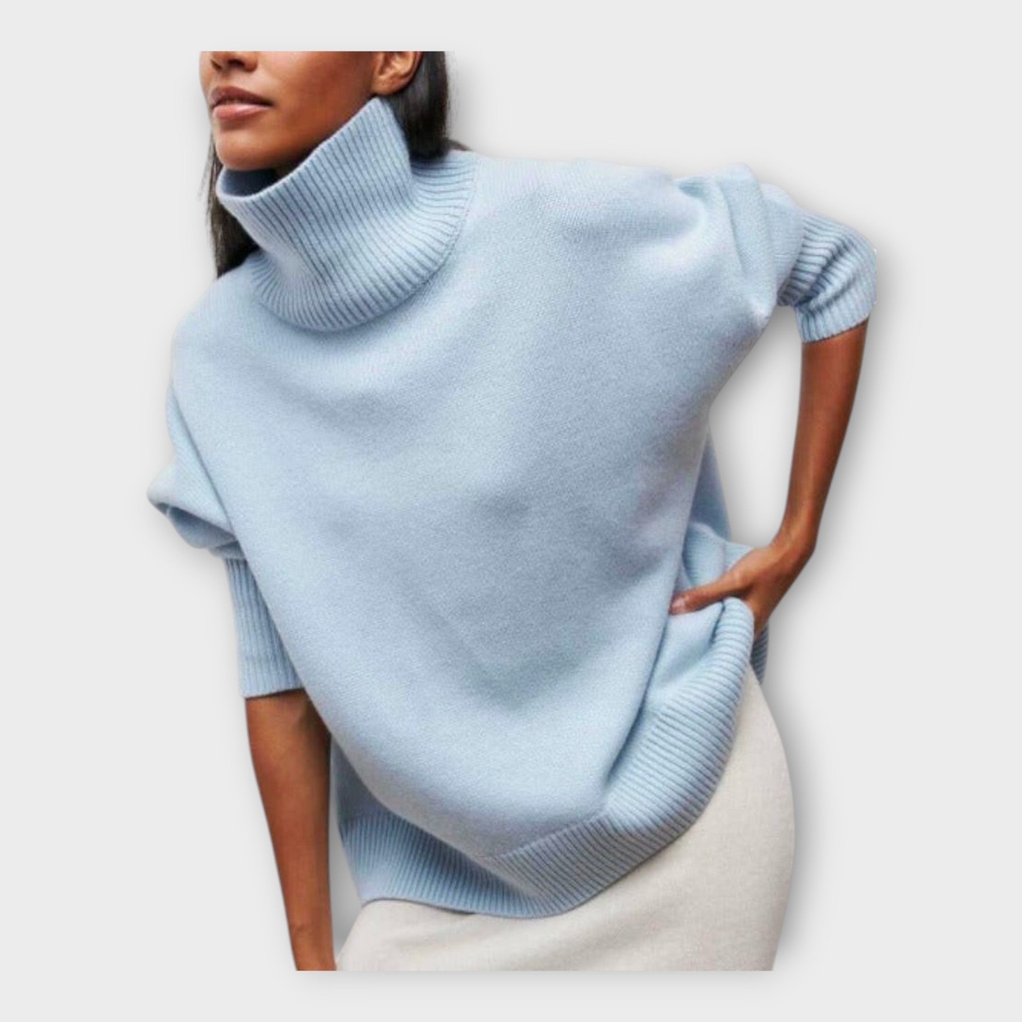 Kai | Knitted Sweater with High Collar