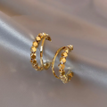 Elegant Gold-Plated Earrings with Cubic