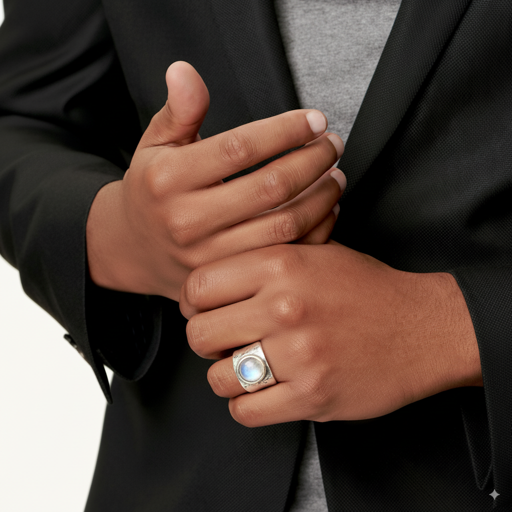Boho Moonstone Ring