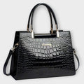 Sunniva | Glossy Croco Handbag