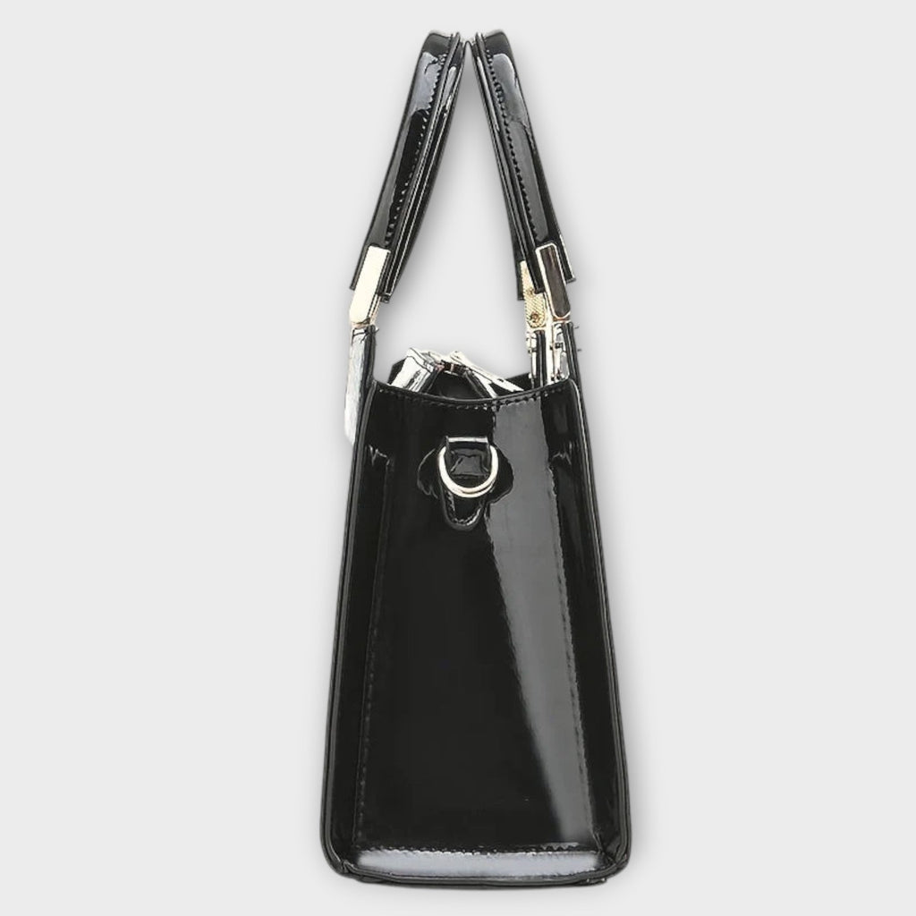 Sunniva | Glossy Croco Handbag