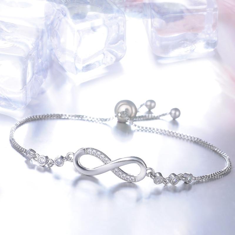 Chic adjustable rose gold infinity bracelet