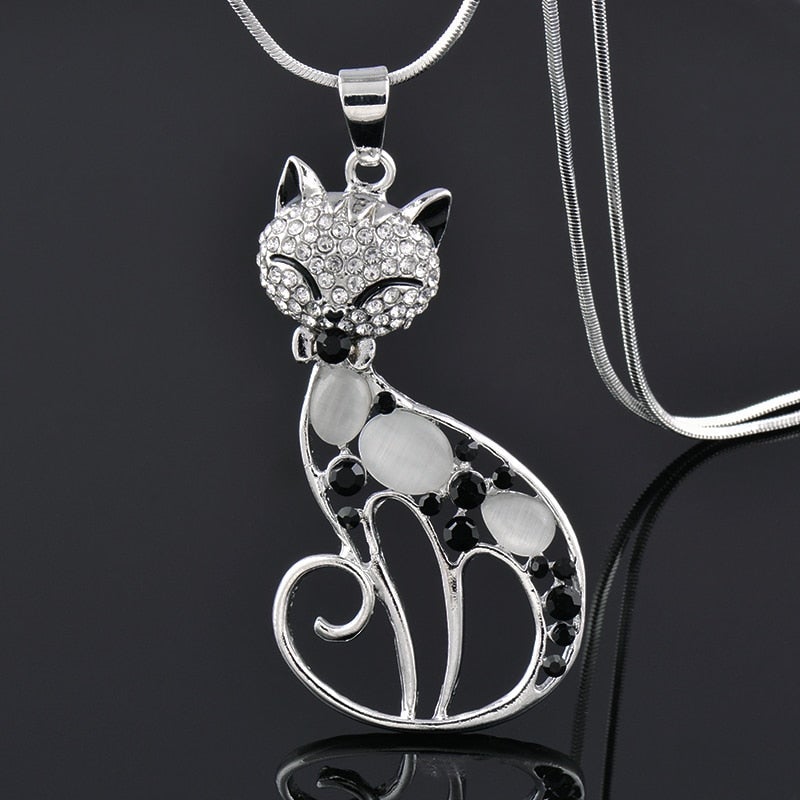 Love Cats Sterling Silver Necklace