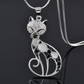 Sterling Silver Love Cats Necklace