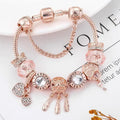 Rose Dreamcatcher Bracelet with Included Sterling Silver Charms