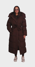 Evelin | Long Belted Puffer Jacket