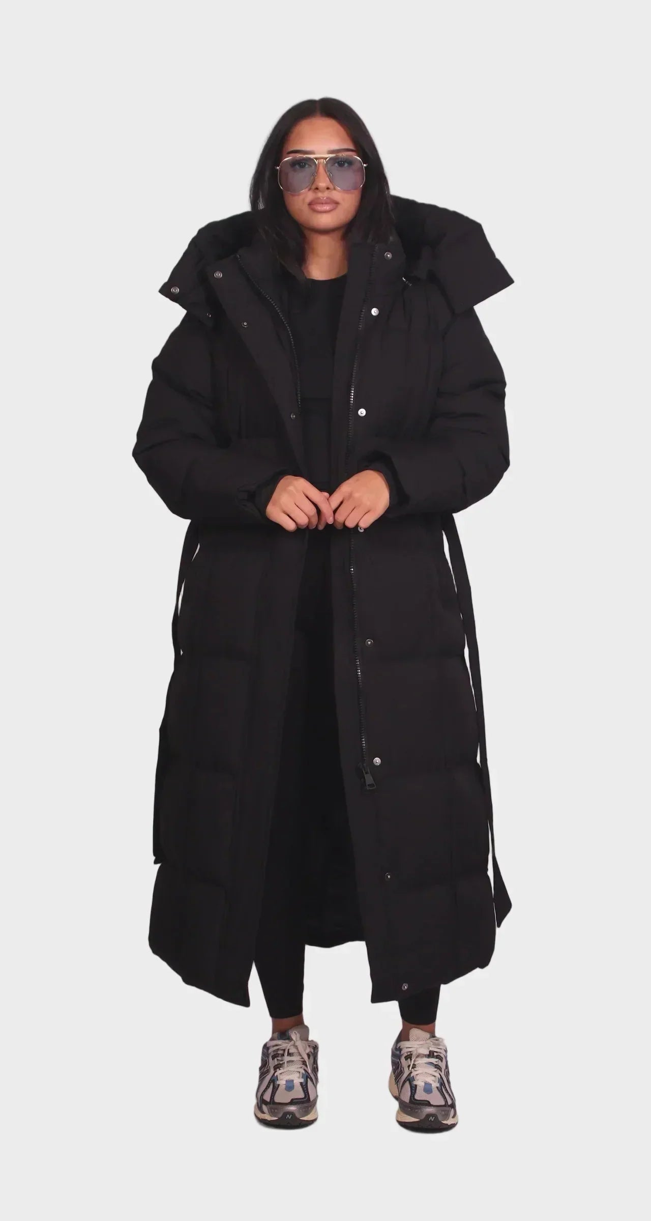 Evelin | Long Belted Puffer Jacket