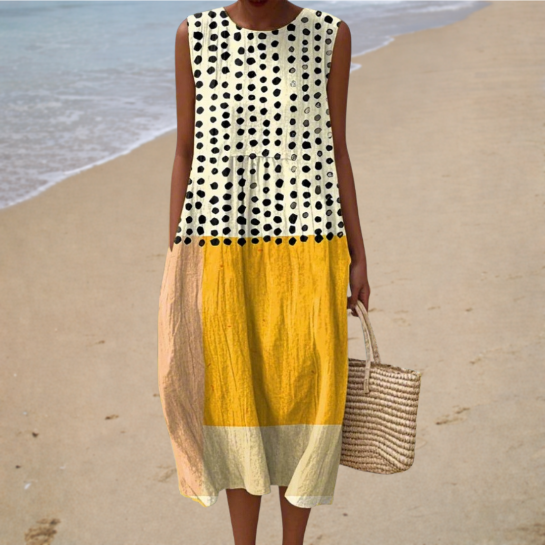 Comfortable Summer Dress Without Sleeves