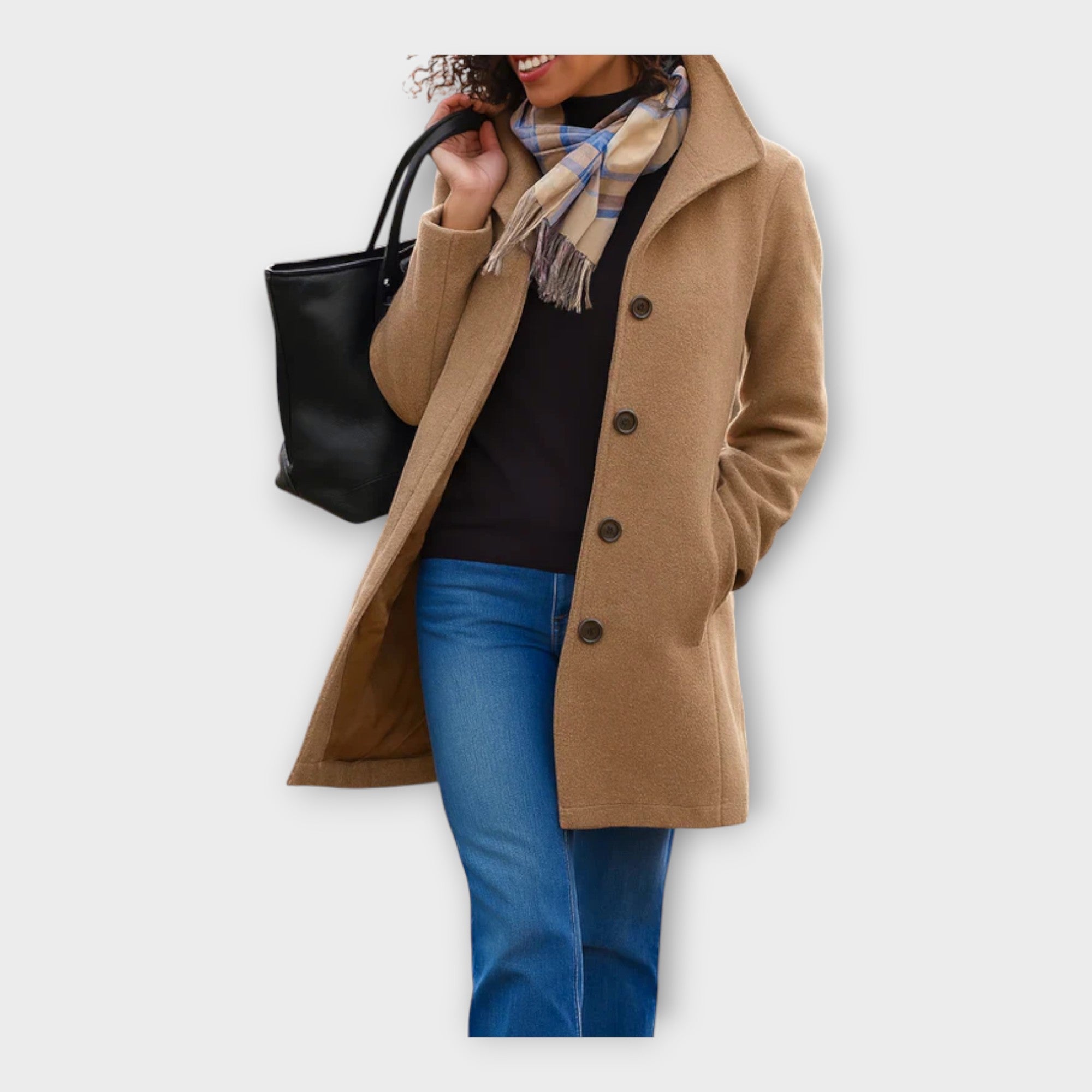 Tinna | Elegant wool coat with buttons