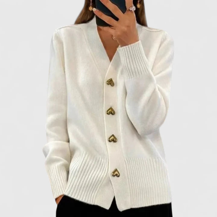 Sirje | Elegant Knitted Cardigan with Buttons