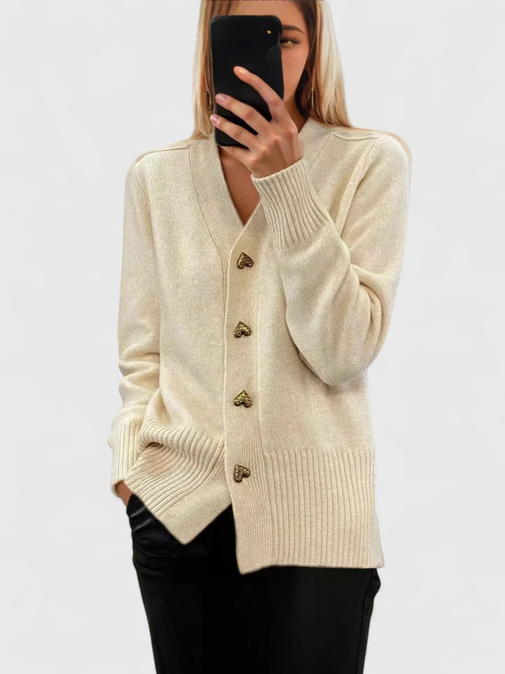 Sirje | Elegant Knitted Cardigan with Buttons
