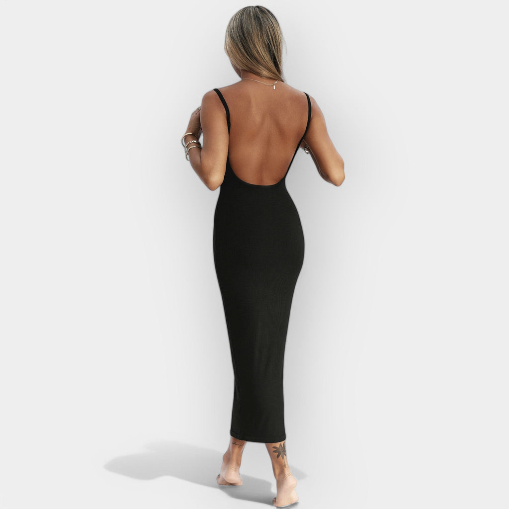 Victoria | Midi dress with open back