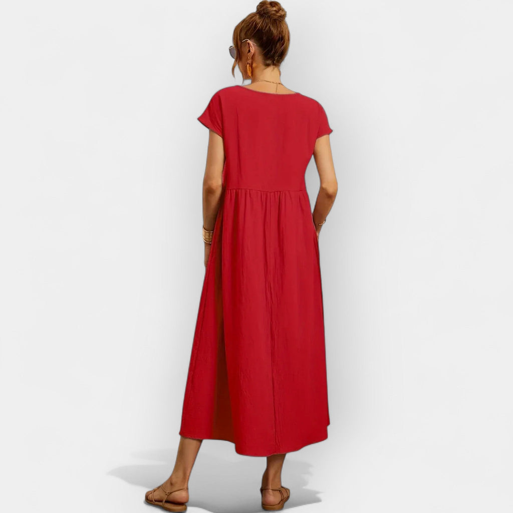 Linen | Lightweight Cotton Dress with Pockets