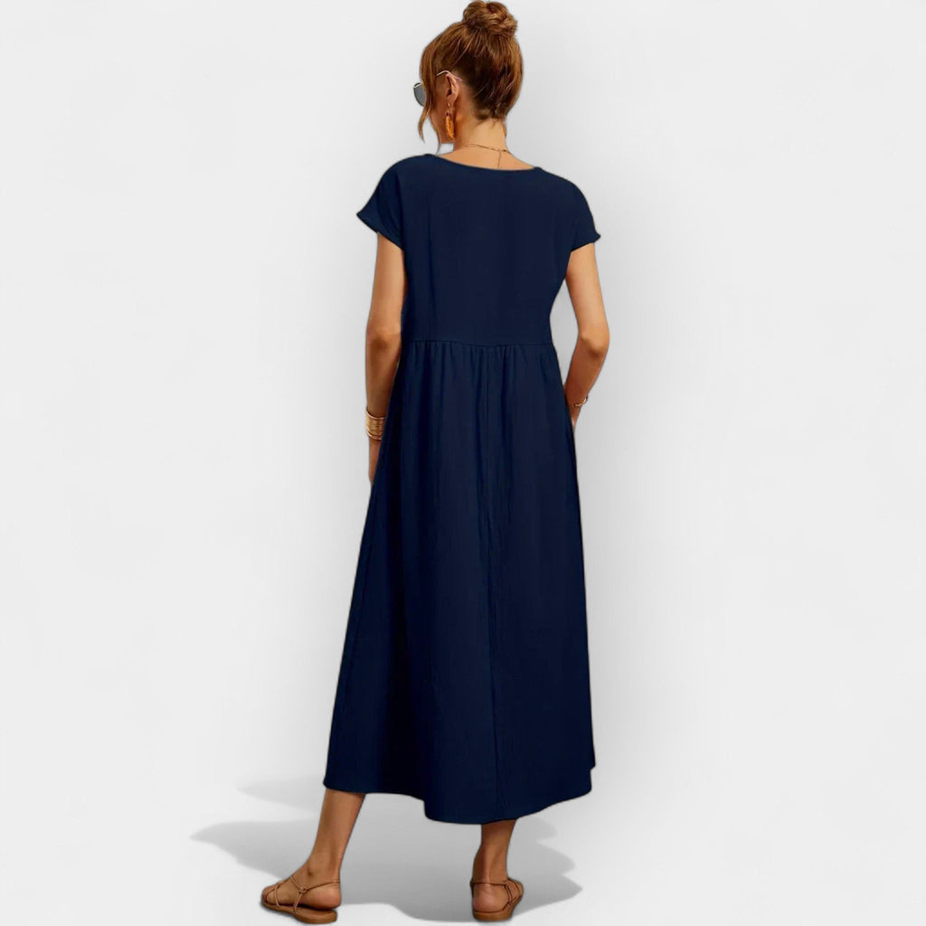 Linen | Lightweight Cotton Dress with Pockets
