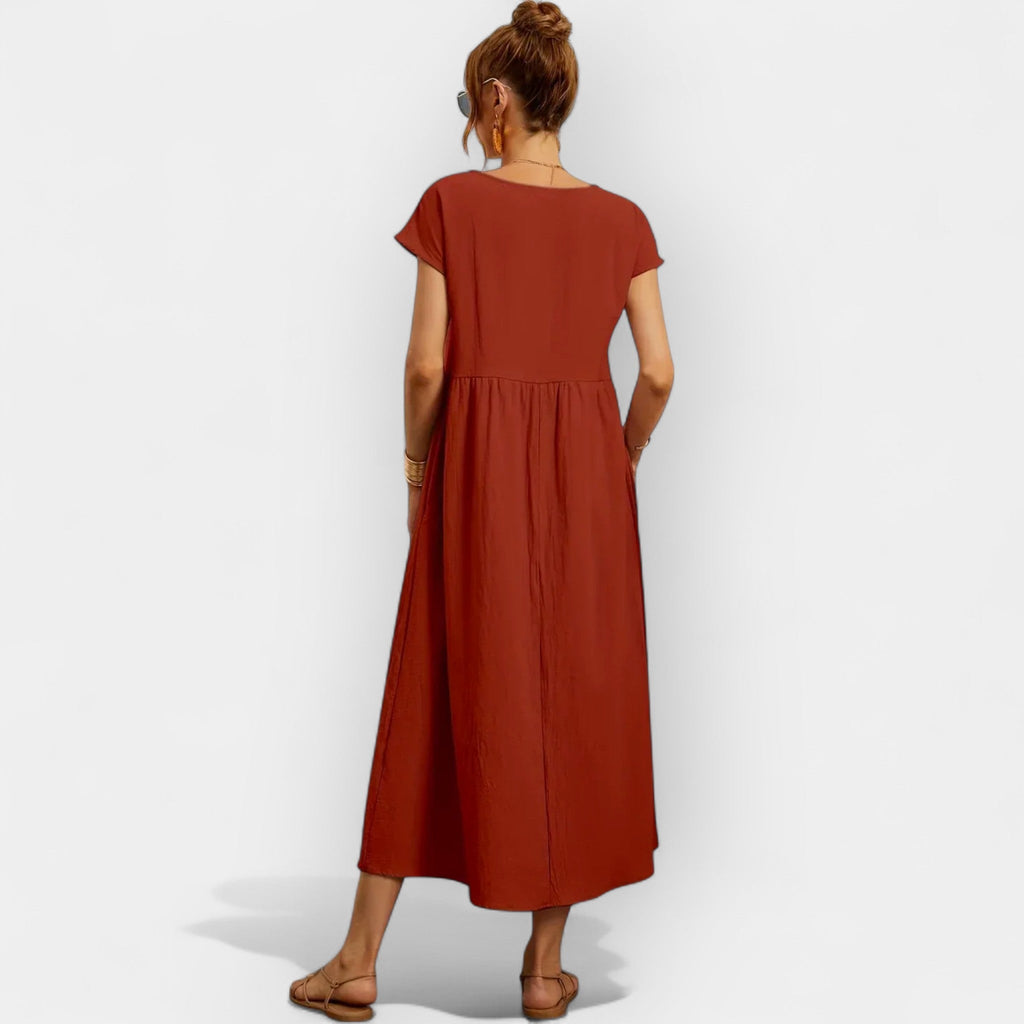 Linen | Lightweight Cotton Dress with Pockets