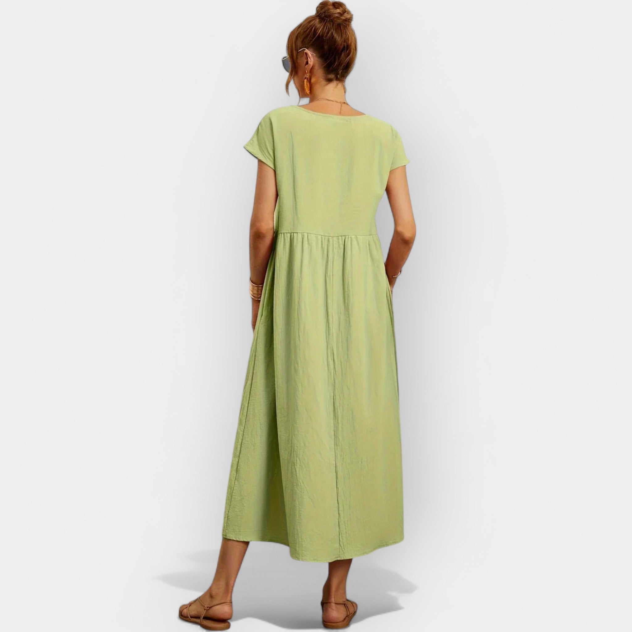 Linen | Lightweight Cotton Dress with Pockets