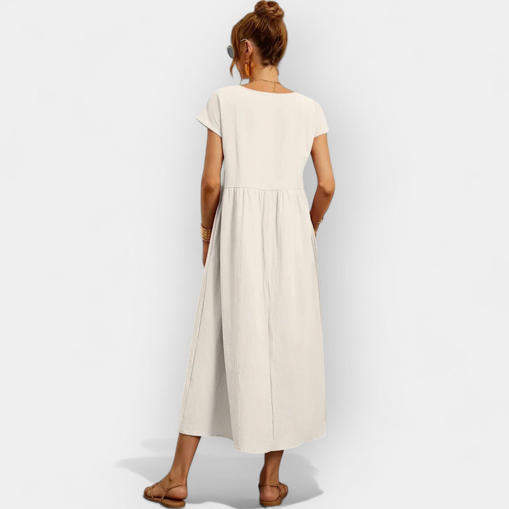 Linen | Lightweight Cotton Dress with Pockets