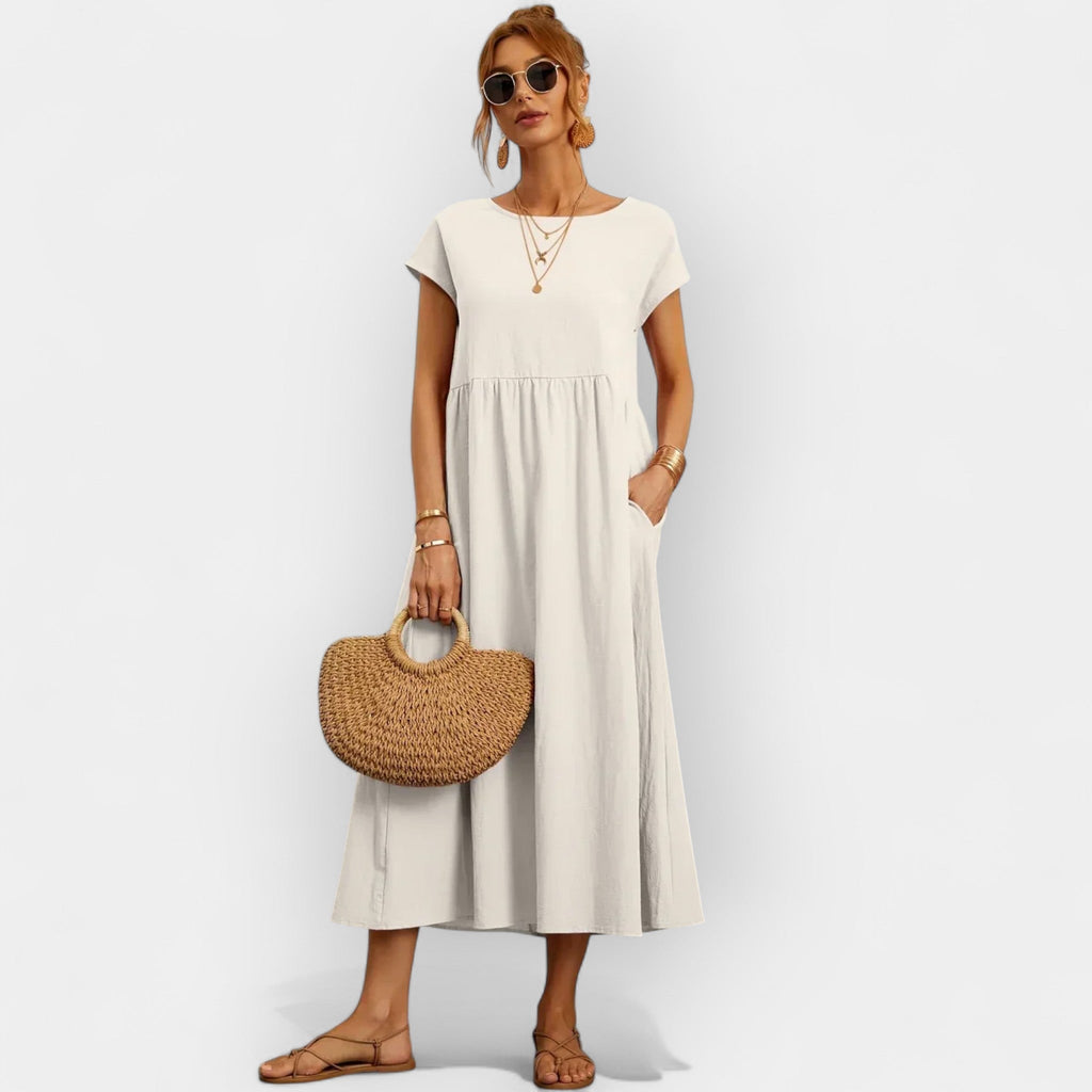 Linen | Lightweight Cotton Dress with Pockets