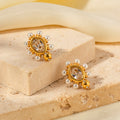 Sophisticated Gold Earrings with Pearl